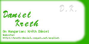daniel kreth business card
